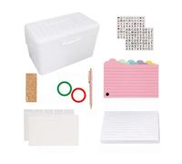 Juego de 350 hojas de blocs de notas de bolsillo, papel de notas y tarjetas de notas de colores con carpeta adhesiva, divisor, anillos, estuche de almacenamiento para bolígrafos, caja de