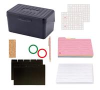 Juego de 350 hojas de blocs de notas de bolsillo, papel de notas y tarjetas de notas de colores con carpeta adhesiva, divisor, anillos, estuche de almacenamiento para bolígrafos, organizadores de