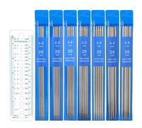 Juego de 36 agujas de tejer, puntas dobles de acero inoxidable, 2 mm, 2,5 mm, 3 mm, 3,5 mm, 4 mm, 4,5 mm, 5 mm, 7 tamaños, 35 unidades de acero inoxidable con 1 regla