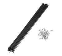 Juego de 36 bastones para bicicleta de 14 g, 260 mm, de acero negro, para reparación y reemplazo de bicicletas de montaña (300 mm)