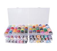 Juego de 36 bobinas de hilo de coser de poliéster, 36 colores preenrollados, con caja de almacenamiento para coser a máquina para entusiastas del hogar