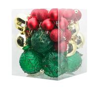 Juego de 36 de bolas de Navidad, bolas de colores con colgantes, decoraciones irrompibles para árbol de Navidad, alféizar de ventana, jardín, patio y perfecto para de Navidad