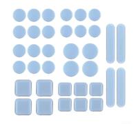 Juego de 36 deslizadores para muebles, tamaños de 19 mm a 30 mm y 16 x 75 mm, almohadillas de goma para un deslizamiento suave, protección contra arañazos, uso doméstico