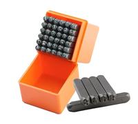 Juego de 36 herramientas de estampación de acero y metal, 3 mm, juego de sellos de letras y números de 3 mm, juego de perforadores de letras y números de acero | Juego de troquelado de metal