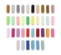 Juego de 36 hilos de seda para coser bordados, bobinas de poliéster fuertes de colores vibrantes para hacer joyas, proyectos de manualidades, surtido en caja