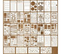 Juego de 36 plantillas para diarios de viñetas, 10,2 x 17,8 cm, plantillas de planificador, reutilizables