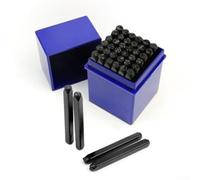 Juego de 36 punzones de acero para estampado de letras y números para uso en varios materiales, cuero, madera y cobre (5 mm)