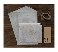 Juego de 36 sobres florales románticos, almohadillas de cartas, calcomanías de sellado, tarjetas de invitación, cubierta para bodas, fiestas, eventos, suministros de oficina (color B)