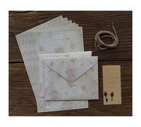 Juego de 36 sobres florales románticos, almohadillas de cartas, calcomanías de sellado, tarjetas de invitación, cubierta para bodas, fiestas, eventos, suministros de oficina (color C)