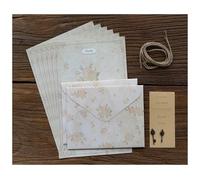 Juego de 36 sobres florales románticos, almohadillas de cartas, calcomanías de sellado, tarjetas de invitación, cubierta para bodas, fiestas, eventos, suministros de oficina (color E)