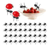 Juego de 36 Tenedores de Hormigas para Frutas y Pastel, Multiusos y Reutilizables - Herramienta Creativa para Fiesta de Halloween