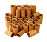 Juego de 36 ventosas de bambú carbonizado con terapia de ventosas de fuego y vacío de medicina tradicional china.