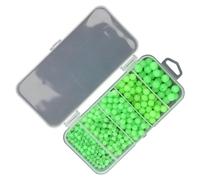Juego de 375 cuentas de pesca que brillan para pesca, cuentas suaves, señuelos de mar, cebos verdes, huevos, herramienta de aparejos