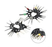Juego de 39 herramientas de extracción de terminales, juego de pines extractores de alambre de acero inoxidable para reparación de arnés de conector de automóvil, surtido de diámetro único y doble