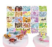 Juego De 3D, Juego Educativo Interactivo para Padres E Hijos - De Papel 3D De Animales En Miniatura | para Niños Niñas Niños Adolescentes Aula Escuela Dormitorio Estudio Fies
