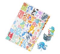 Juego de 3D - Promueve la motricidad fina y el pensamiento espacial - mundo animal en miniatura como juego de manualidades de papel | para escuela, habitación, aprendizaje, niñas, niños