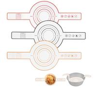 Juego de 3piezas Alfombrilla para Hornear con Mango Largo,Alfombrilla de Silicona para Hornear pan de Masa Madre,Alfombrillas para Pan,Para Amasar,Hacer Masa Madre,Elaborar Pan