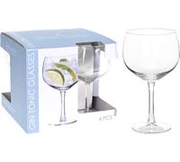 Juego de 4 650 Ml Gin Tonic Globo Cóctel Batidora Cristal Vasos