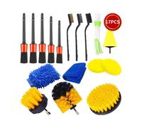 (Juego de 4 a 17 pezzi) Nuove spazzole per la cura dell'auto Set di spazzole per la pulizia delle auto