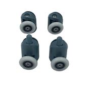 Juego de 4 a 8 poleas for cabinas ducha, rodillos, guías, ruedas y 20, 22, 23, 25 27 mm diámetro para puerta corredera de cristal baño(2 upper 2 lower,25MM_6MM)