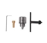 Juego de 4 abrazaderas de portabrocas de micro motor de 0,3 a 4 mm con llave de 3,17 mm para conexión de eje de mano Ro
