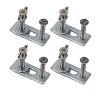 Juego de 4 abrazaderas de sujeción M6 T-Track para máquinas enrutadoras CNC, aleación de zinc y aluminio, compatible con enrutadores de escritorio 3018-PRO/MX3/1810-PRO, carpintería y metalurgia