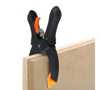 Juego de 4 abrazaderas de trinquete con apertura de mandíbula ajustable y almohadillas giratorias dobles para sostener diferentes formas y tamaños de piezas de trabajo (6 pulgadas)