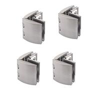 Juego de 4 abrazaderas de vidrio NUZAMAS de 180 grados, bisagra de vidrio ajustable de 8-10 mm, clip de 180 grados para puerta de gabinete de vidrio, vitrina, puerta de armario de vino
