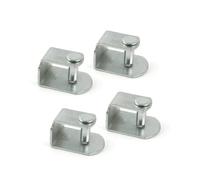 Juego de 4 abrazaderas Metálicas para Somier 30 x 30 - Incluye tuerca de fijación - Ideal para Roscar Patas Redondas - Cuens