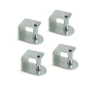 Juego de 4 abrazaderas Metálicas para Somier 40 x 30 - Incluye tuerca de fijación - Ideal para Roscar Patas Redondas - Cuens