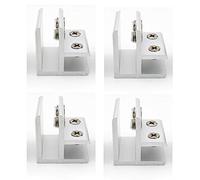 Juego de 4 abrazaderas NUZAMAS de cristal de 90 °, soporte de vidrio a cristal, abrazadera de cristal de conexión en dos lados, ducha, mesas, platos, abrazadera de 10 a 12 mm