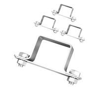 Juego de 4 abrazaderas U para tubo M25×25, acero inoxidable 304