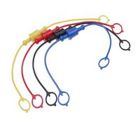 Juego de 4 acopladores hidráulicos, 3/8 ISO-A macho y cubierta de enchufe hembra, acoplamiento de manguera hidráulica de conexión rápida de PVC con anillo de retención