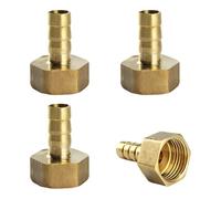 Juego de 4 adaptadores de bombona de gas de 10 mm x 1/2" PT hembra para aire, agua, aceite, combustible, gas inerte, conectores roscados resistentes y resistentes a la corrosión