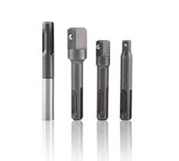 Juego de 4 adaptadores de casquillo SDS Plus, vástago SDS Plus a adaptador de casquillo hexagonal de 1/4" y conector de extensión de broca cuadrada para taladro y destornillador