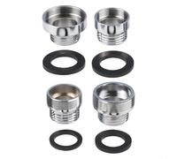 Juego de 4 adaptadores de cobre para filtro de ducha y para conexiones de ablandador de agua dura con accesorios macho hembra