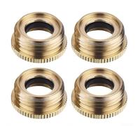 Juego de 4 adaptadores de latón para riego de jardín para conversión de manguera de 4 puntos a 6 puntos con construcción robusta para fontanería al aire libre y redes de agua