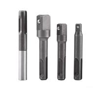 Juego de 4 adaptadores de vástago SDS PLUS para varillas de extensión de soporte de brocas, acero al cromo vanadio