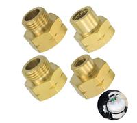 Juego de 4 adaptadores para bombona de gas Europa para D1-D4 - Adaptador de llenado de bombona de gas para Alemania, Croacia, España, Francia - Adaptador de latón para trasvasar botellas de gas