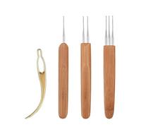 Juego de 4 agujas de ganchillo para trenzar el cabello, herramientas para trenzar el cabello, agujas de ganchillo para trenzar el cabello, agujas de ganchillo para trenzas, kit de fabricación de