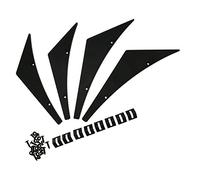 Juego de 4 aletas divisoras para parachoques delantero de coche, ABS, alerón