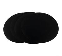 Juego de 4 alfombrillas antiadherentes para parrilla de 40 cm, forma cuadrada redonda para horno de parrilla eléctrica de carbón de gas, barbacoa, fibra de vidrio negra, juego reutilizable (redondo)