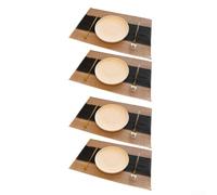 Juego de 4 alfombrillas de comedor a prueba de aceite y resistentes al calor, diseñadas para mesas de hoteles y cocinas ocupadas de daños (negro)