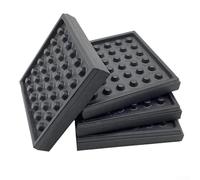 Juego de 4 alfombrillas de ejercicio antideslizantes enfocadas en la estabilidad para cintas de correr y bicicletas con tecnología antivibración para reducir el ruido