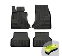 Juego de 4 alfombrillas de goma para todo el año Frogum No.77 para BMW 5er E60/E61 (año de fabricación: 2003-2010) | Calidad premium/Material TPE duradero | Fabricado en la UE | Cepillo de