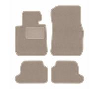 Juego de 4 Alfombrillas de Terciopelo Beige, Esterilla Coche, Alfombra de Coche, diseñadas para: BMW 2 F23 (2014-2022) Cabrio