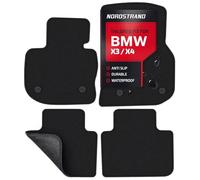 Juego de 4 alfombrillas para BMW X3 (G01) 2018-2024 y BMW X4 (G02) 2019-2024 - Ajuste 3D a medida - Delantero y trasero - Espalda antideslizante de goma - 850,5 g - Muy resistente - Todas las