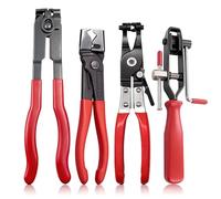 Juego de 4 Alicates Abrazaderas Coche Profesional con Alicate circlips Alicate Corte Alicates Tubos Acero Carbono Alta Resistencia para Abrazaderas Metalicas para Tubos Ferramentas Mecanica Auto