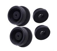 Juego de 4 almohadillas de goma para radiador compatibles con Honda Accord Civic para controlador Odyssey City Cr-v - Ojal de montaje superior e inferior - Piezas de repuesto negras para modelos