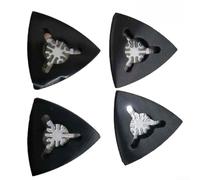 Juego de 4 almohadillas de lijado triangulares multiherramienta para Multimaster con metal y espuma para acabado de azulejos, piedra y superficies de hormigón